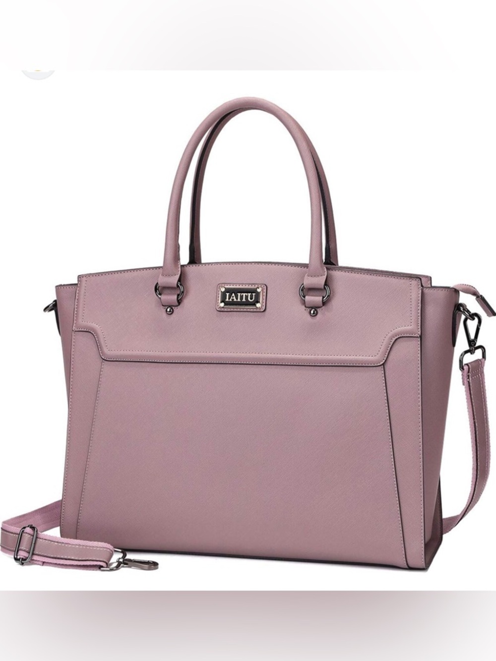 Mauve Structured Tote Bag for Women, Like New